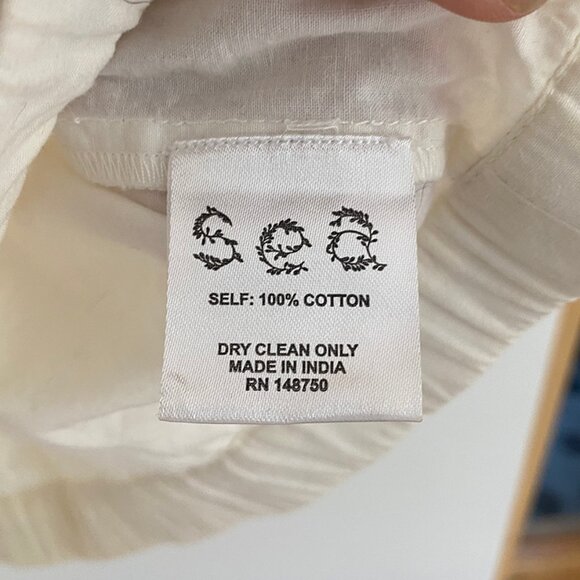✨  Sea NY Puff Sleeve Blouse – Ivory Cotton, Size S - Picture 9 of 11